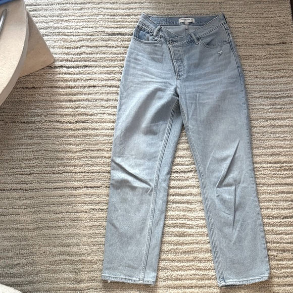 Abercrombie The Dad High Rise Curve Love Criss-Cross Jean - Picture 4 of 8